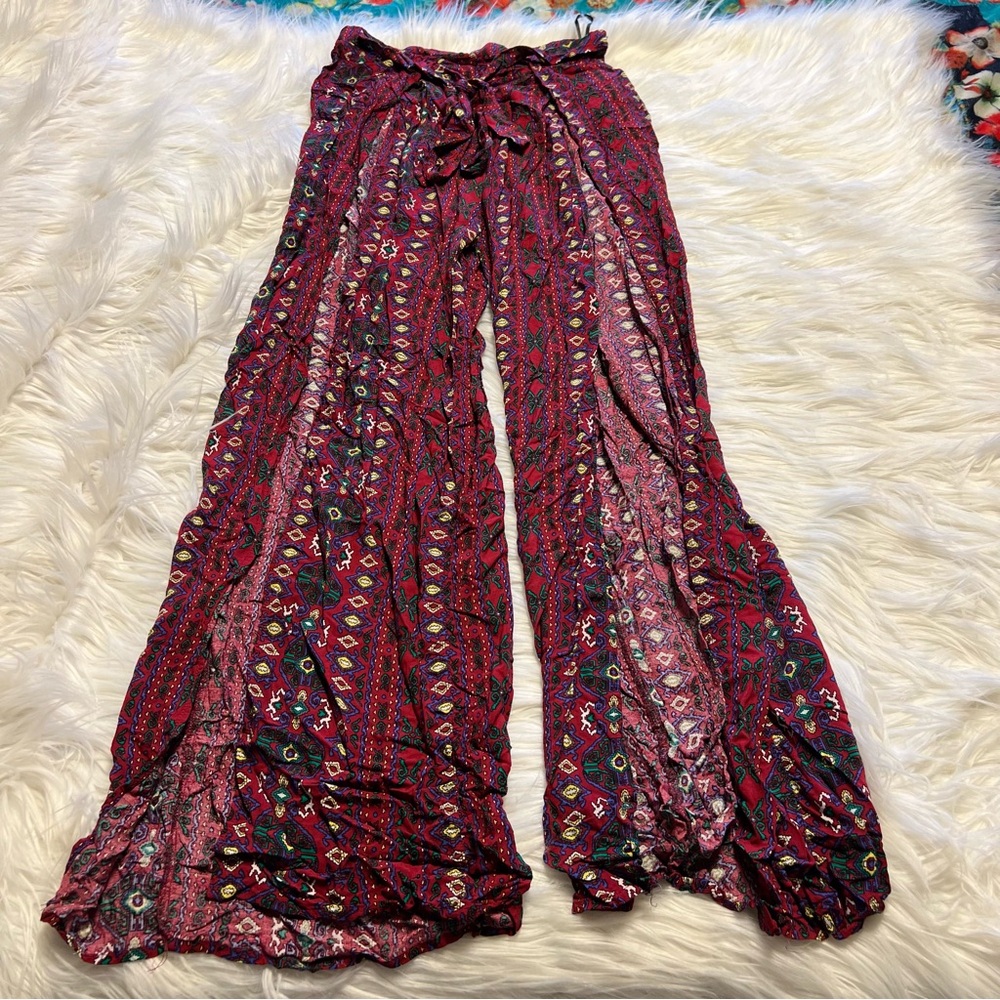 BOHO Open Leg Boho Pants - flowy pants look but split thigh high! Sexy!